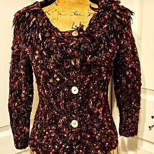 🌺 EUC RUBY RD. Size PL UNIQUE Gorgeous Cardigan